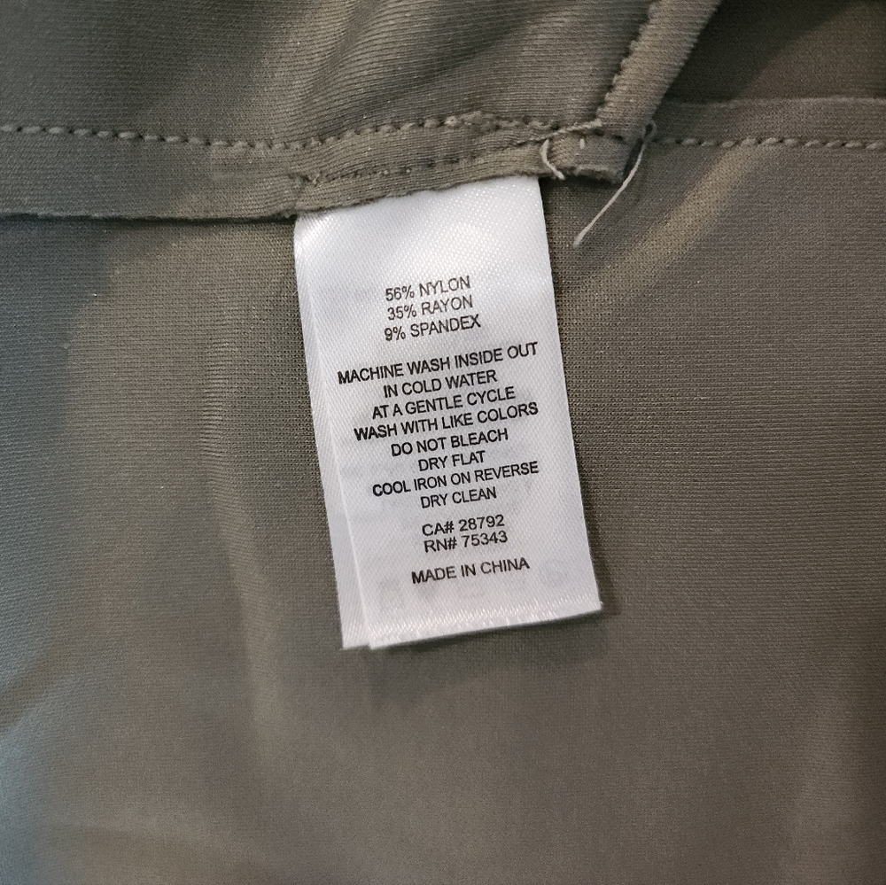 Joie Stretch Utility Shacket Button Down Olive Green Oversized Fit Size XS - Picture 8 of 16